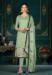 Picture of Chiffon Dark Sea Green Straight Cut Salwar Kameez