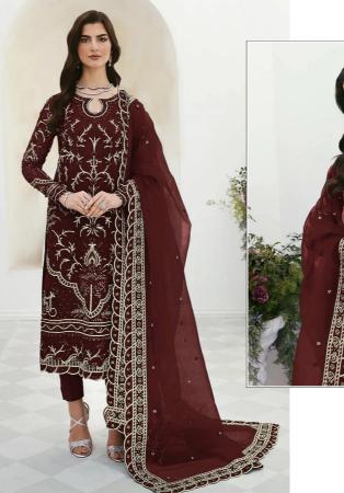 Picture of Nice Georgette Brown Anarkali Salwar Kameez