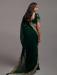 Picture of Well Formed Chiffon Dark Green Saree