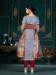 Picture of Cotton Light Slate Grey Straight Cut Salwar Kameez