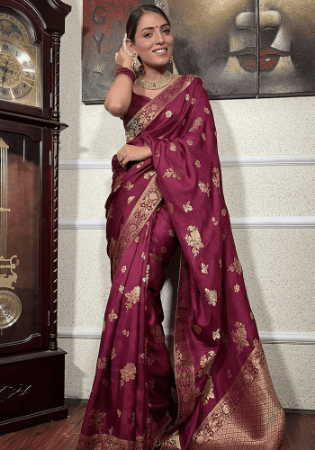 Picture of Exquisite Silk Brown Saree