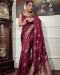 Picture of Exquisite Silk Brown Saree