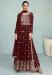 Picture of Beautiful Georgette Maroon Anarkali Salwar Kameez