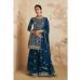 Picture of Georgette Midnight Blue Straight Cut Salwar Kameez