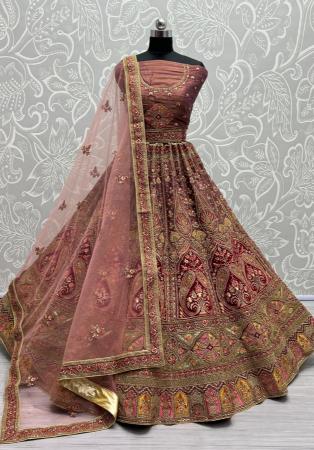 Picture of Resplendent Net Dim Gray Lehenga Choli