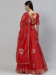 Picture of Rayon & Organza Red Readymade Lehenga Choli