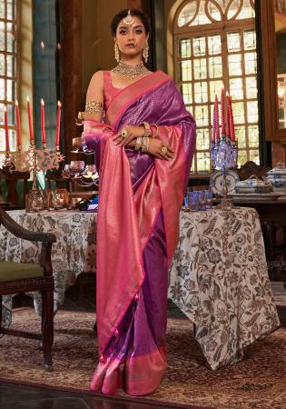 Picture of Pleasing Silk Orchid Saree