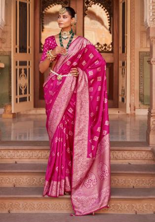 Picture of Lovely Silk Dark Red Saree