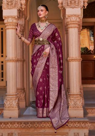 Picture of Gorgeous Silk Brown Saree