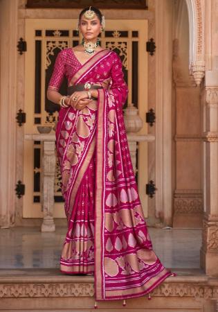 Picture of Delightful Silk Hot Pink Saree