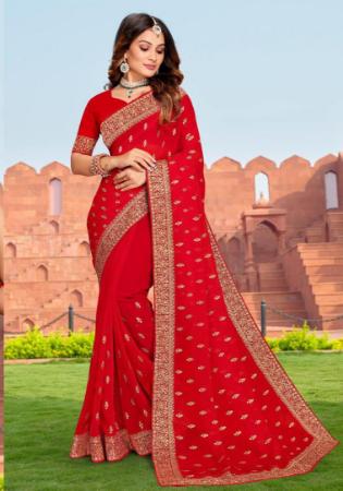 Picture of Resplendent Georgette Red Saree