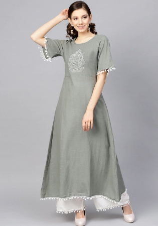 Picture of Beauteous Rayon Dark Grey Kurtis & Tunic