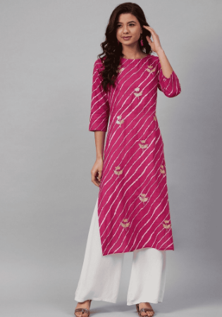 Picture of Exquisite Rayon Rosy Brown Kurtis & Tunic