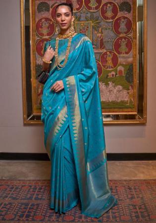 Picture of Magnificent Silk Dark Cyan Saree