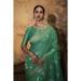 Picture of Fine Cotton Forest Green Saree