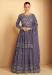 Picture of Georgette Medium Purple Straight Cut Salwar Kameez