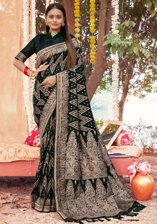 Picture of Bewitching Satin & Silk Dark Slate Grey Saree