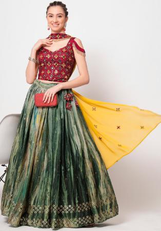 Picture of Fine Silk Maroon Lehenga Choli