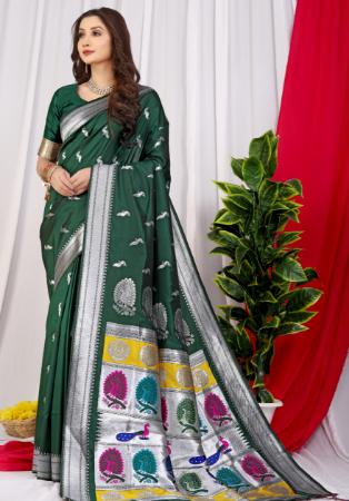 Picture of Fine Silk Sea Green Saree