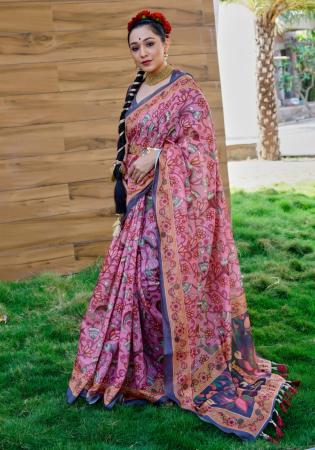 Picture of Radiant Cotton Rosy Brown Saree