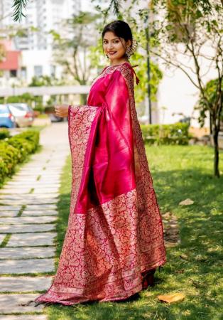 Picture of Stunning Silk Deep Pink Saree