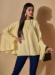 Picture of Cotton & Georgette & Lycra Pale Golden Rod Kurtis And Tunic