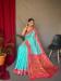 Picture of Delightful Linen Turquoise Saree