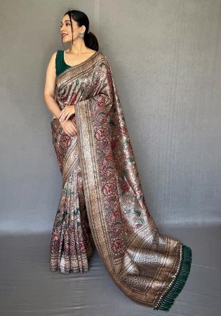 Picture of Ravishing Silk Silver Saree