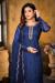 Picture of Net Dark Slate Blue Straight Cut Salwar Kameez