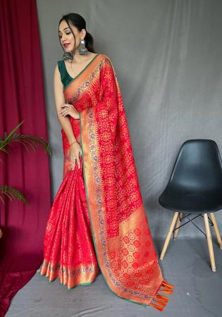 Picture of Magnificent Silk Red Saree