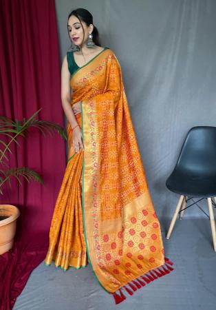 Picture of Amazing Silk Yellow Saree