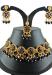 Picture of Classy Georgette Dark Khaki Necklace Set