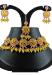 Picture of Exquisite Georgette Dark Golden Rod Necklace Set