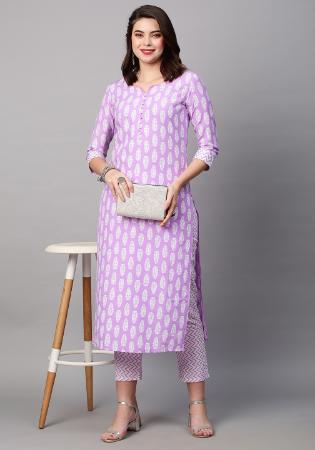 Picture of Gorgeous Rayon Plum Kurtis & Tunic