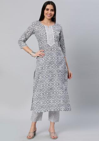 Picture of Graceful Rayon Slate Grey Kurtis & Tunic