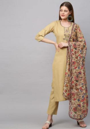 Picture of Charming Rayon Beige Readymade Salwar Kameez