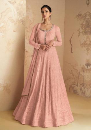 Picture of Admirable Georgette Burly Wood Anarkali Salwar Kameez