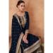 Picture of Well Formed Georgette Black Straight Cut Salwar Kameez