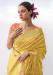 Picture of Beautiful Silk Yellow Saree