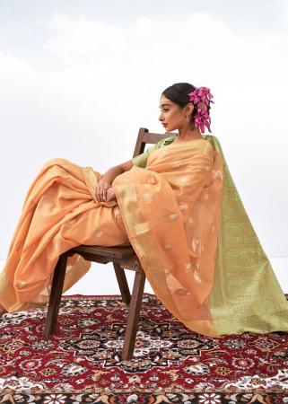 Picture of Ideal Silk Dark Khaki Saree