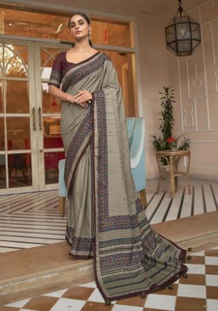 Picture of Stunning Silk Rosy Brown Saree