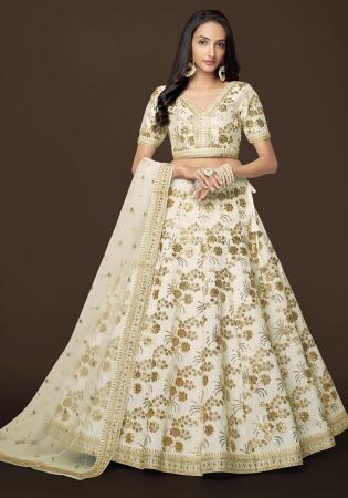 Picture of Taking Silk White Lehenga Choli