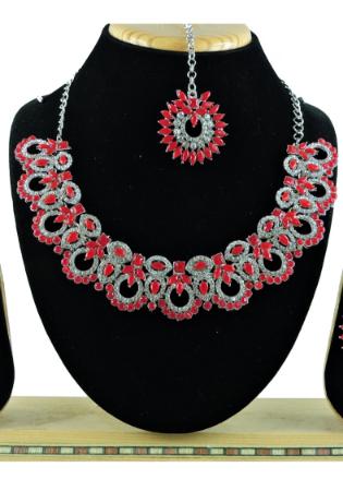 Picture of Statuesque Fire Brick Necklace Set