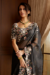 Picture of Ravishing Georgette Black Saree