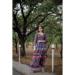 Picture of Fascinating Chiffon & Cotton Slate Grey Readymade Gown