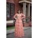 Picture of Magnificent Chiffon & Cotton Indian Red Readymade Gown