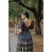 Picture of Statuesque Chiffon & Cotton Slate Grey Readymade Gown