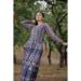 Picture of Pleasing Chiffon & Cotton Slate Grey Readymade Gown