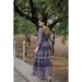 Picture of Pleasing Chiffon & Cotton Slate Grey Readymade Gown