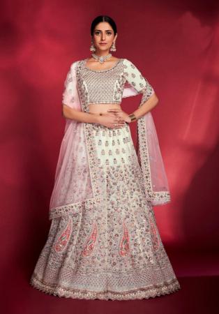 Picture of Taking Georgette & Silk Off White Lehenga Choli